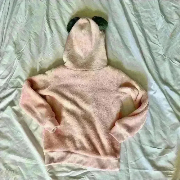 Disney Pink Minnie Mouse Plush Hoodie with Mouse Ears Size 4T - Picture 2 of 4